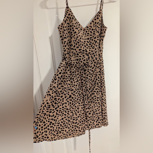 Anthropologie Sanctuary wrap it up spaghetti strap cheetah print dress - Picture 5 of 11